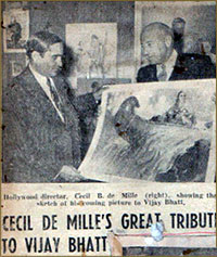 Vijay Bhatt with Cecil B DeMille