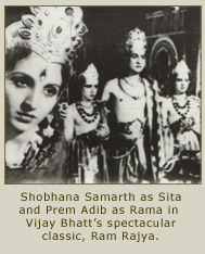 Shobhana Samarth and Prem Adib in Ram Rajya